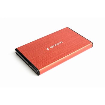 Značka Gembird - Gembird externý USB 3.0 case pro 2,5'' SATA, leštený hliník, červený EE2-U3S-3-R